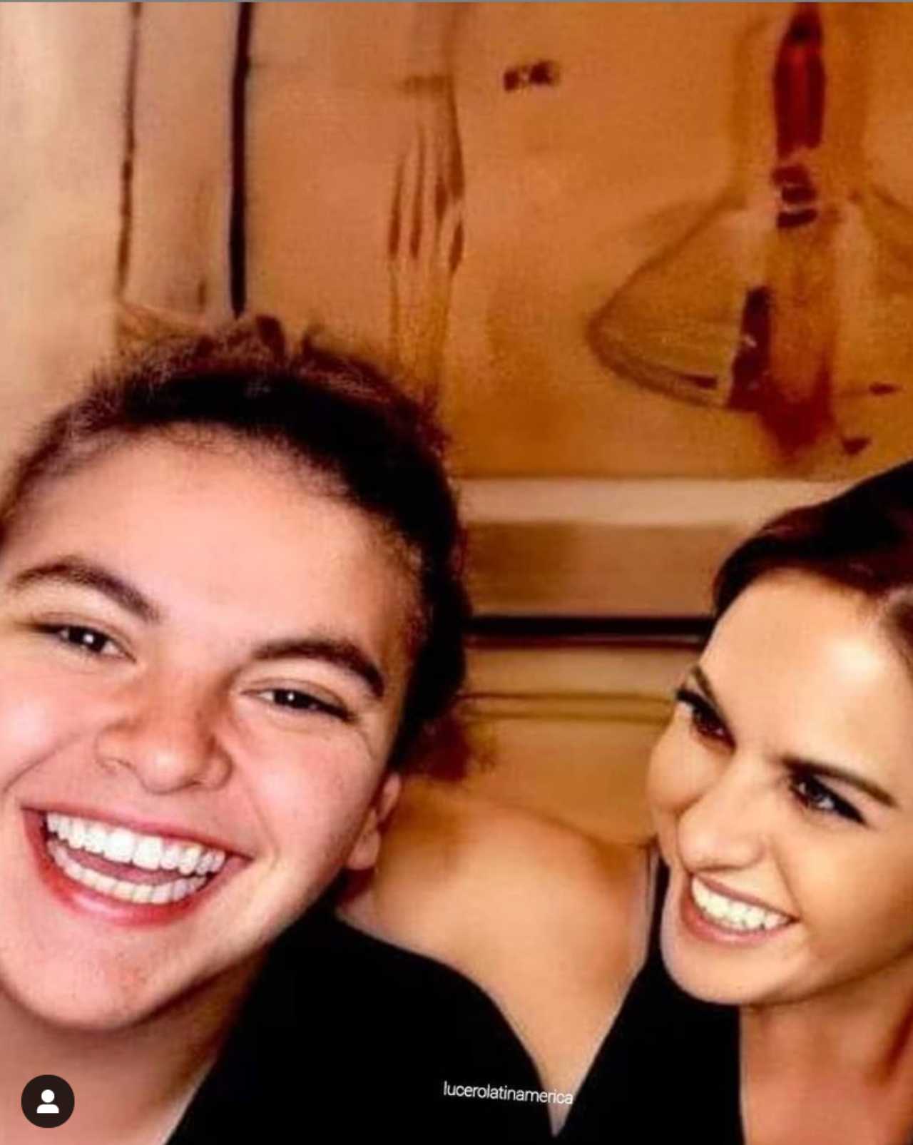 Lucero Mijares con su mamá