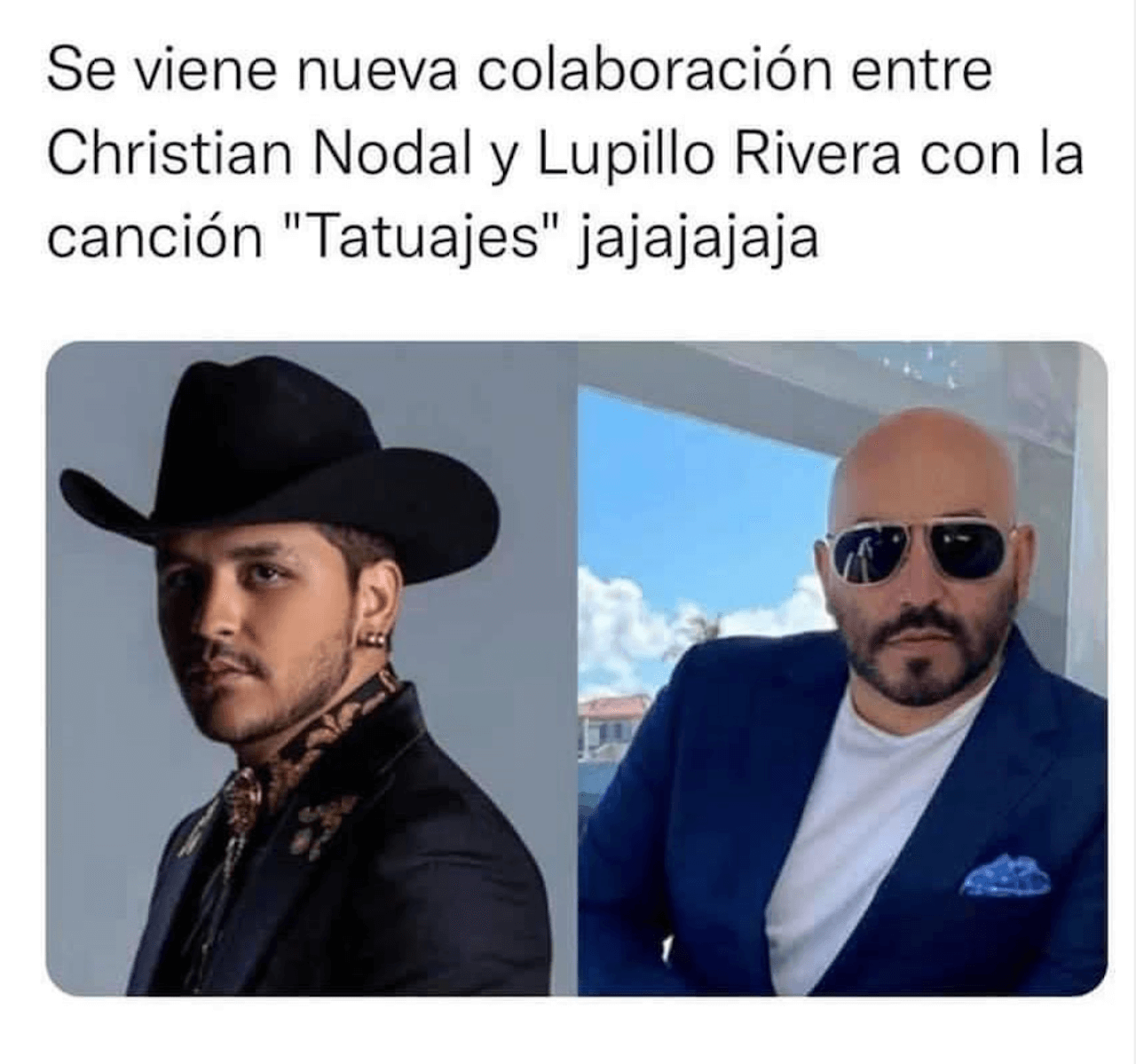 Meme de Belinda y Nodal terminaron canción Lupillo