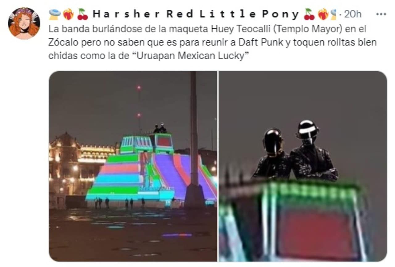 meme maqueta zocalo daft punk mexico