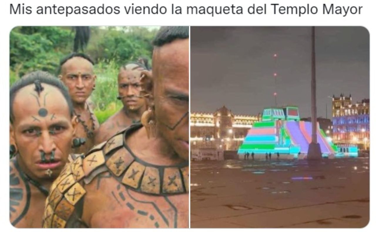 antepasados viendo templo mayor maqueta zocalo