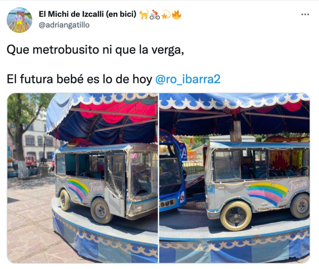 Meme del Metrobusito bebÃ© con el camiÃ³n de Futura