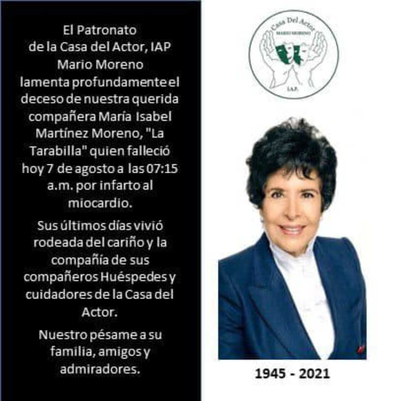 Muere Isabel Martínez "La Tarabilla"