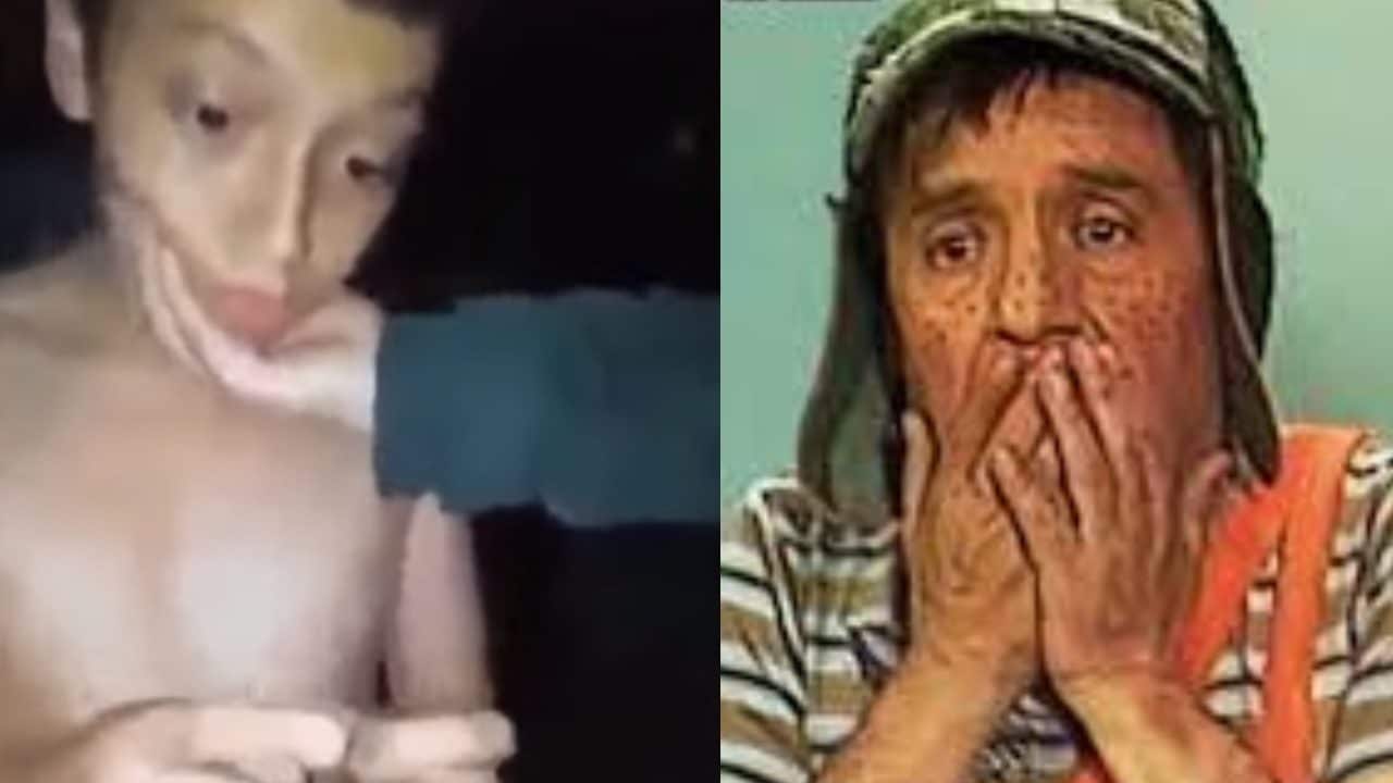 Nino juega FreeFire dormido ojos abiertos