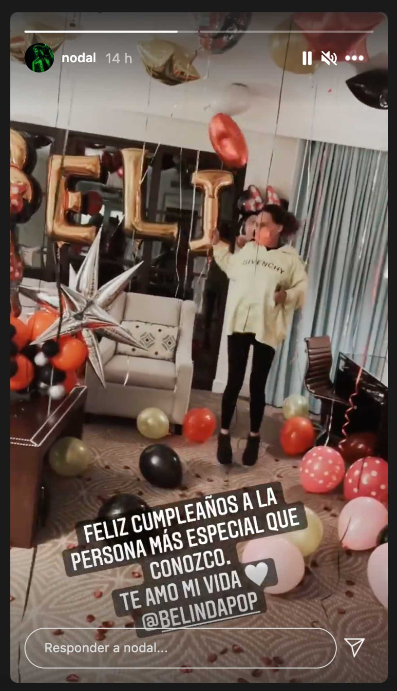 Christian Nodal regalo de cumpleaÃ±os Belinda