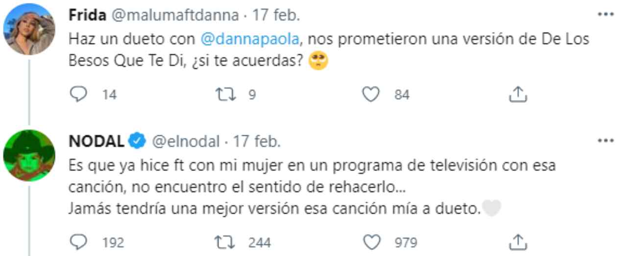 Christian Nodal dueto Danna Paola