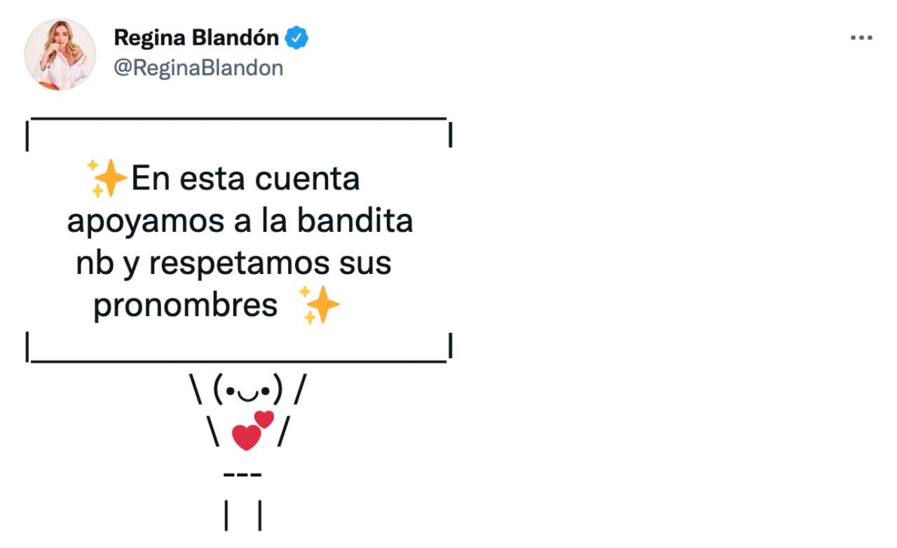Regina Blandón apoyoa lenguaje inclusivo