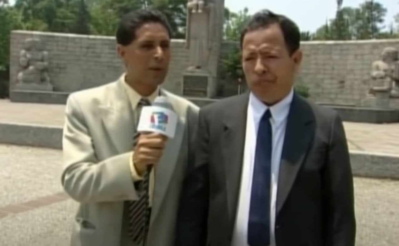 Sammy y Miguel Luis haciendo reportaje