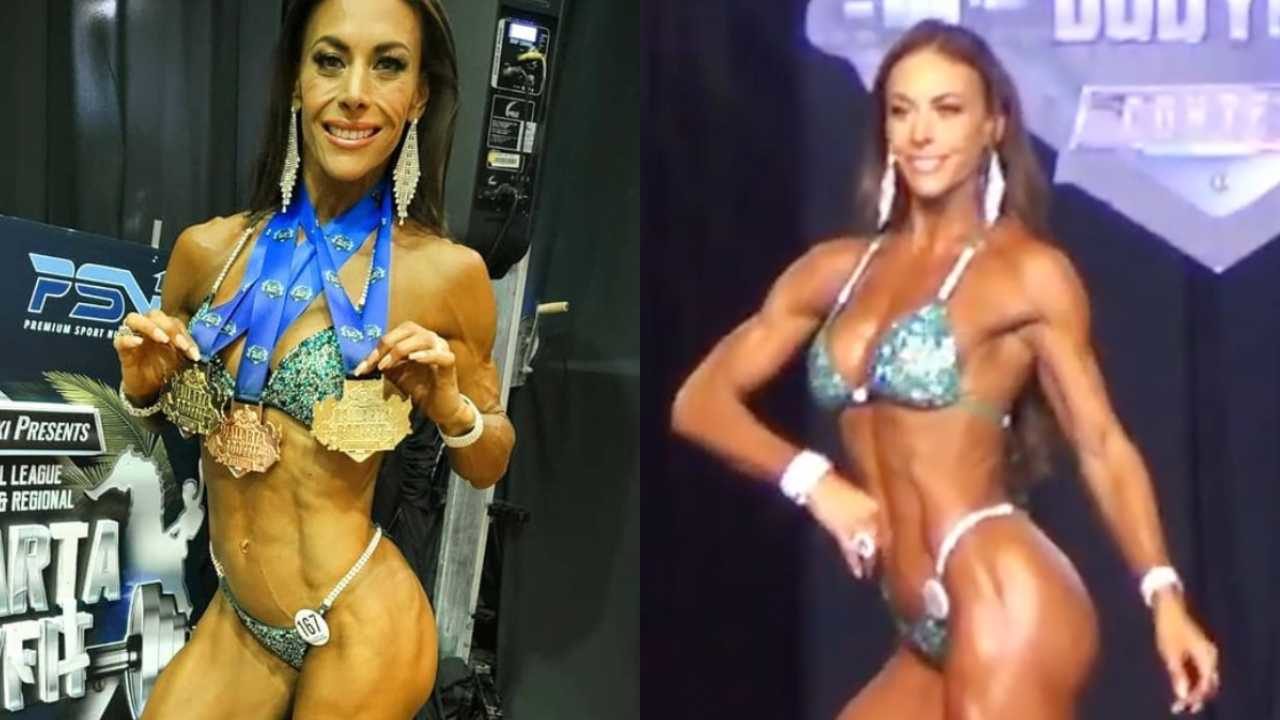 Vanessa Guzmán sorprende en concurso de fisicoculturismo