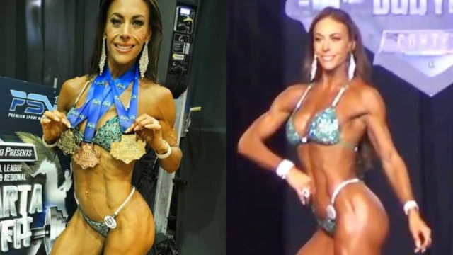 Vanessa Guzmán sorprende en concurso de fisicoculturismo