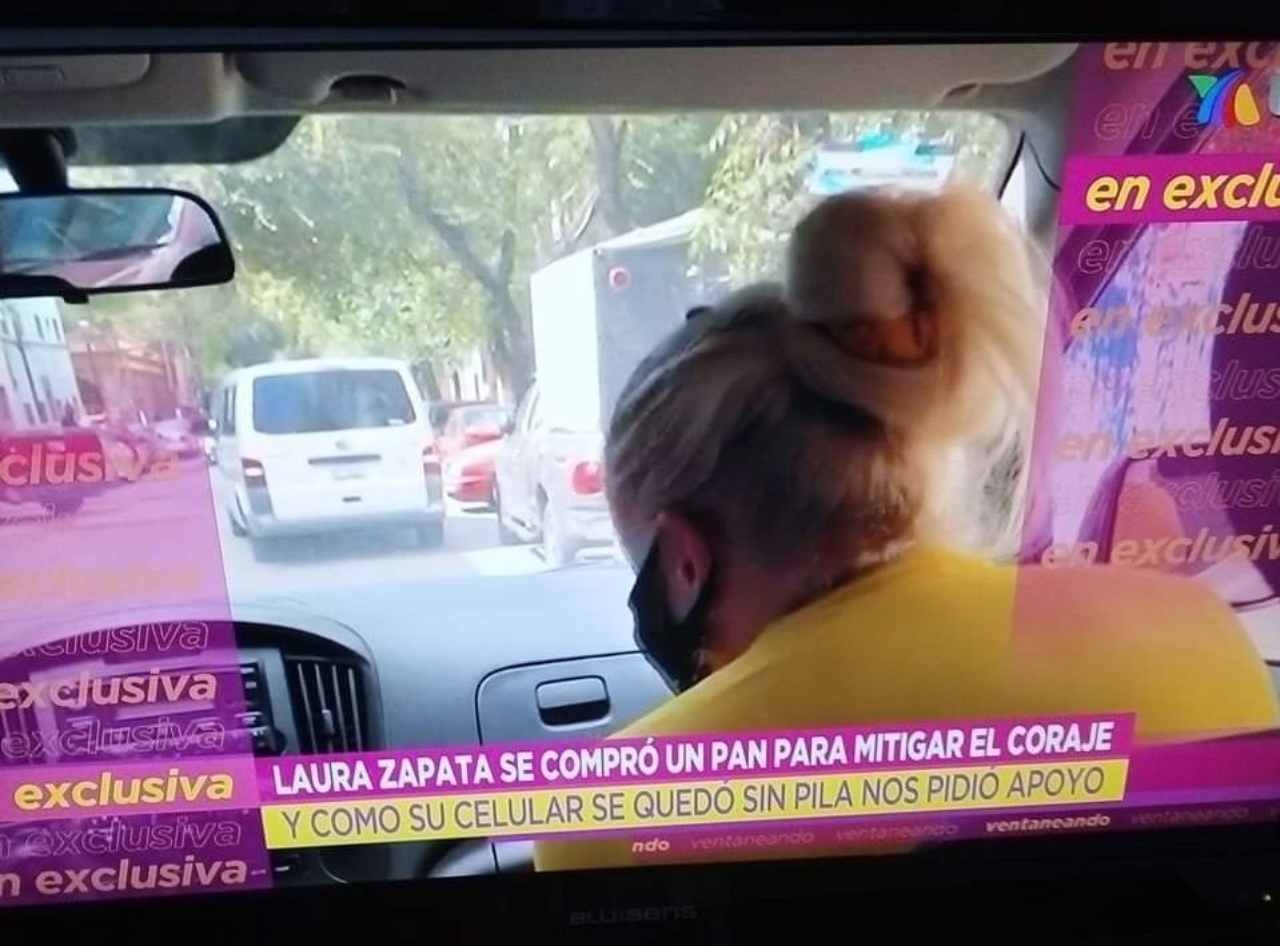 Laura Zapata se compró un pan ventaneando