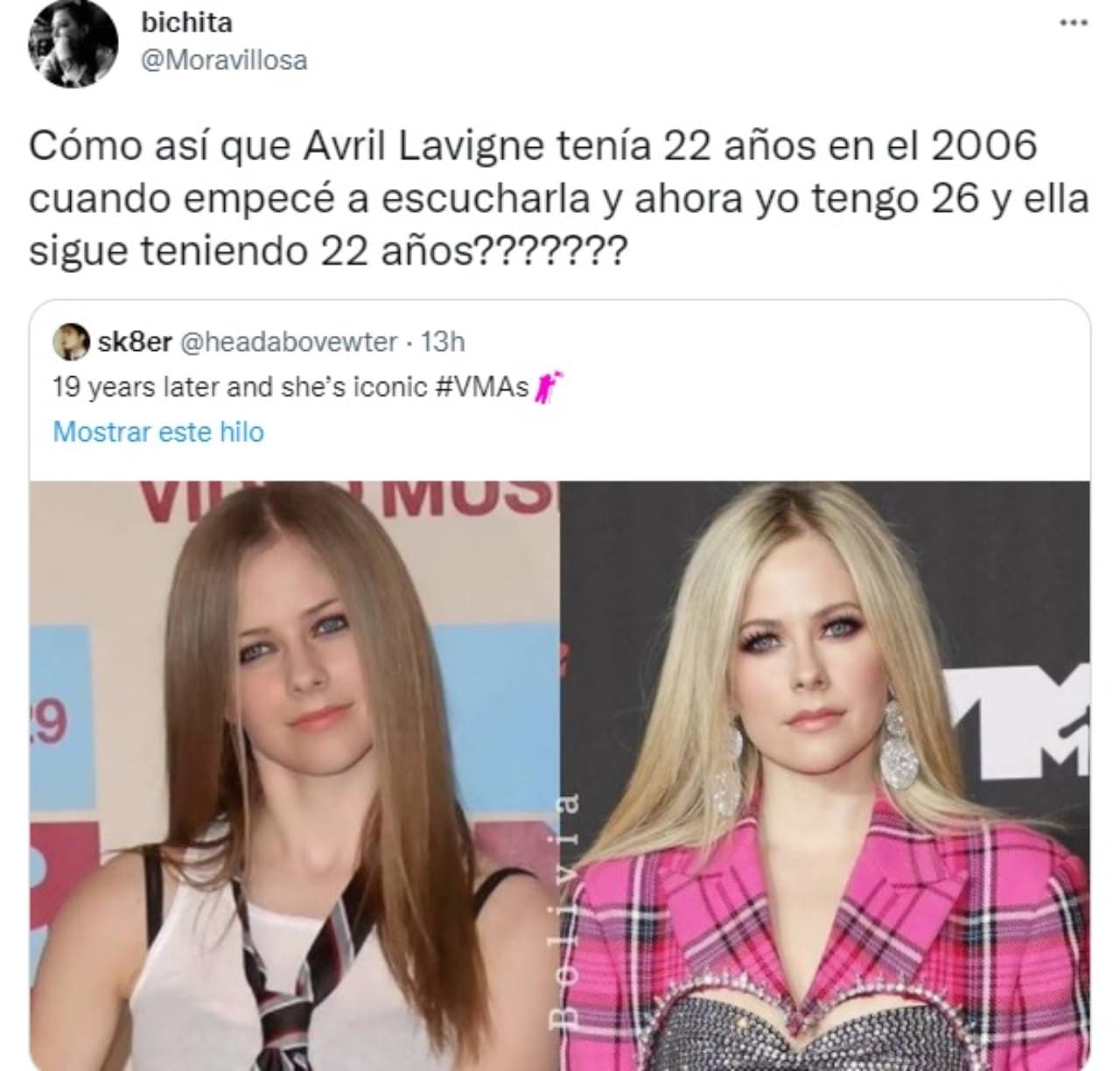 Avril Lavigne antes y ahora 2021