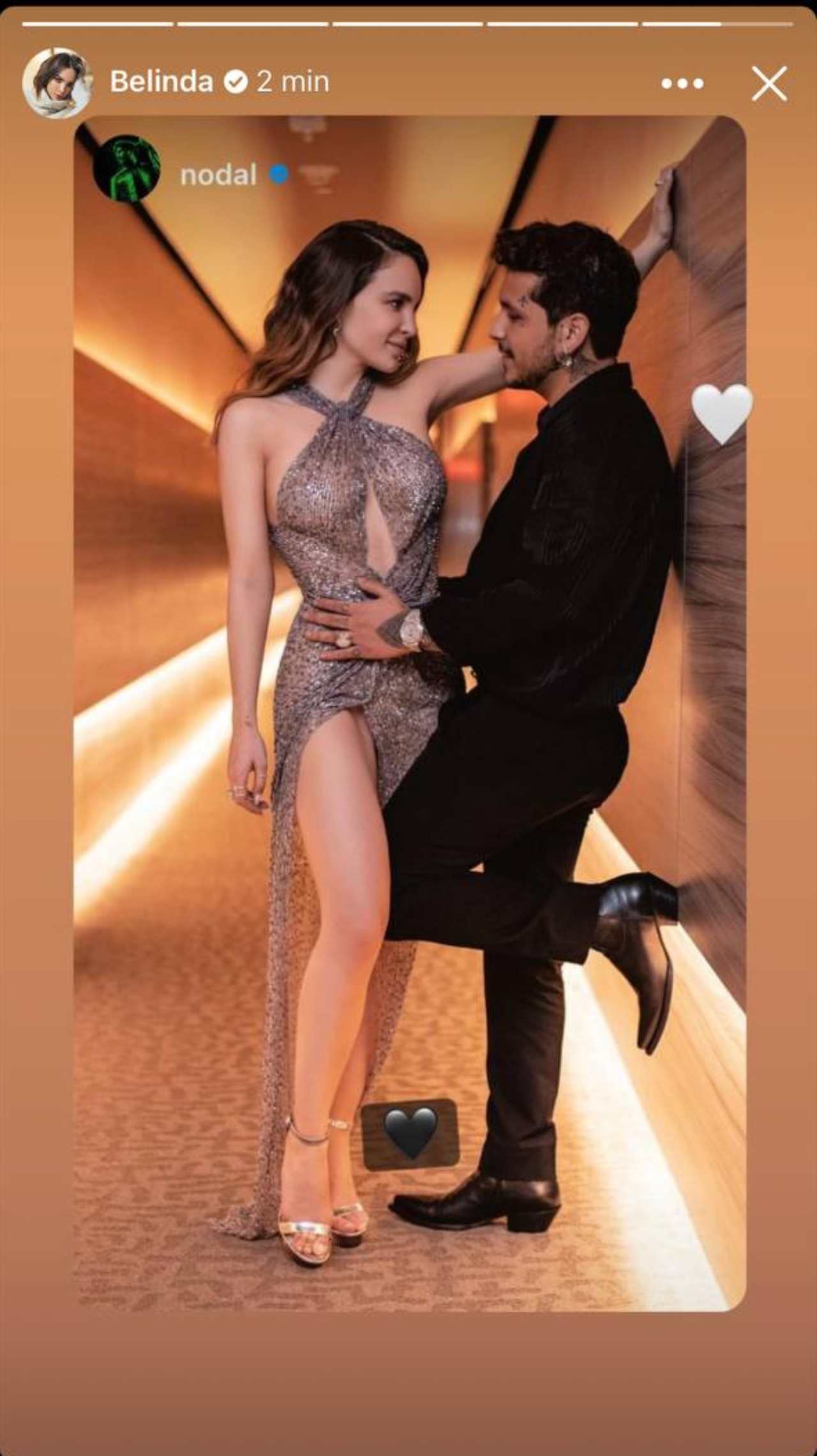 Belinda y Christian Nodal reafirman su amor con foto juntos