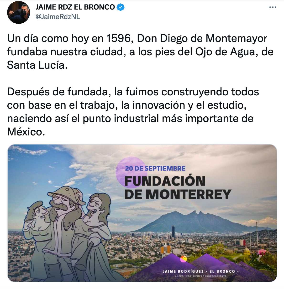 Bronco celebra fundación Monterrey con imagen de Shelbyville