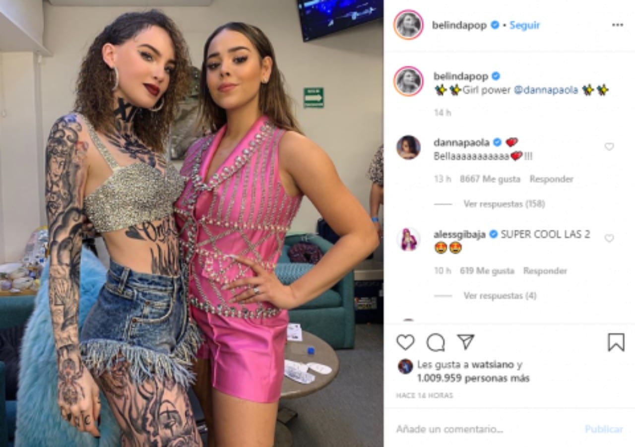Danna Paola Belinda foto juntas rivales