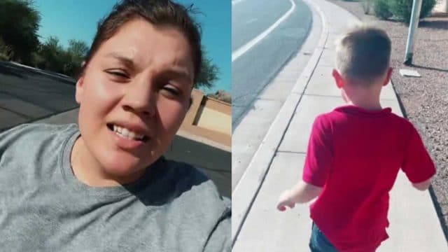 Mama castiga hijo pone correr sol
