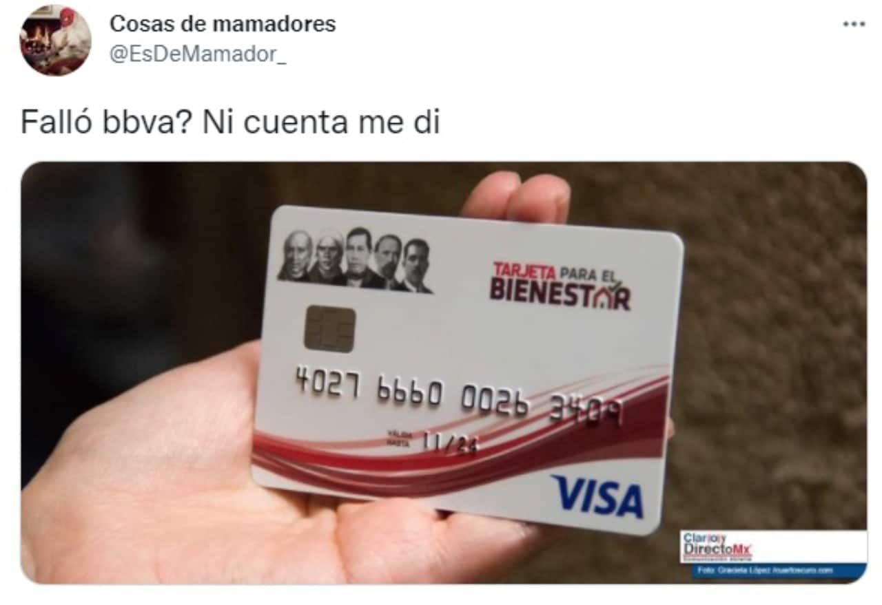 meme bbva tarjeta bienestar fallas caida