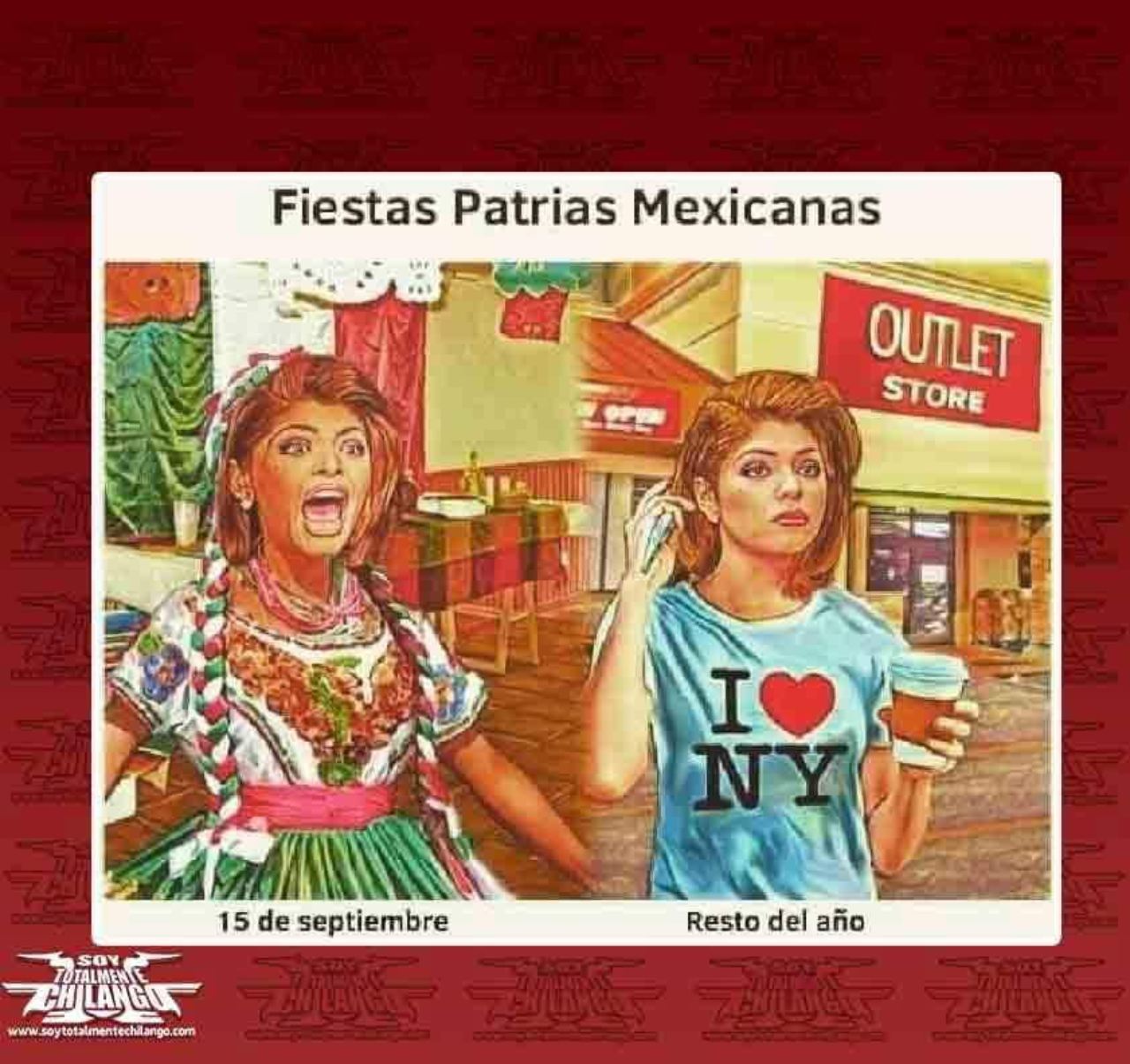 meme fiestas patrias mexicanas todo ano