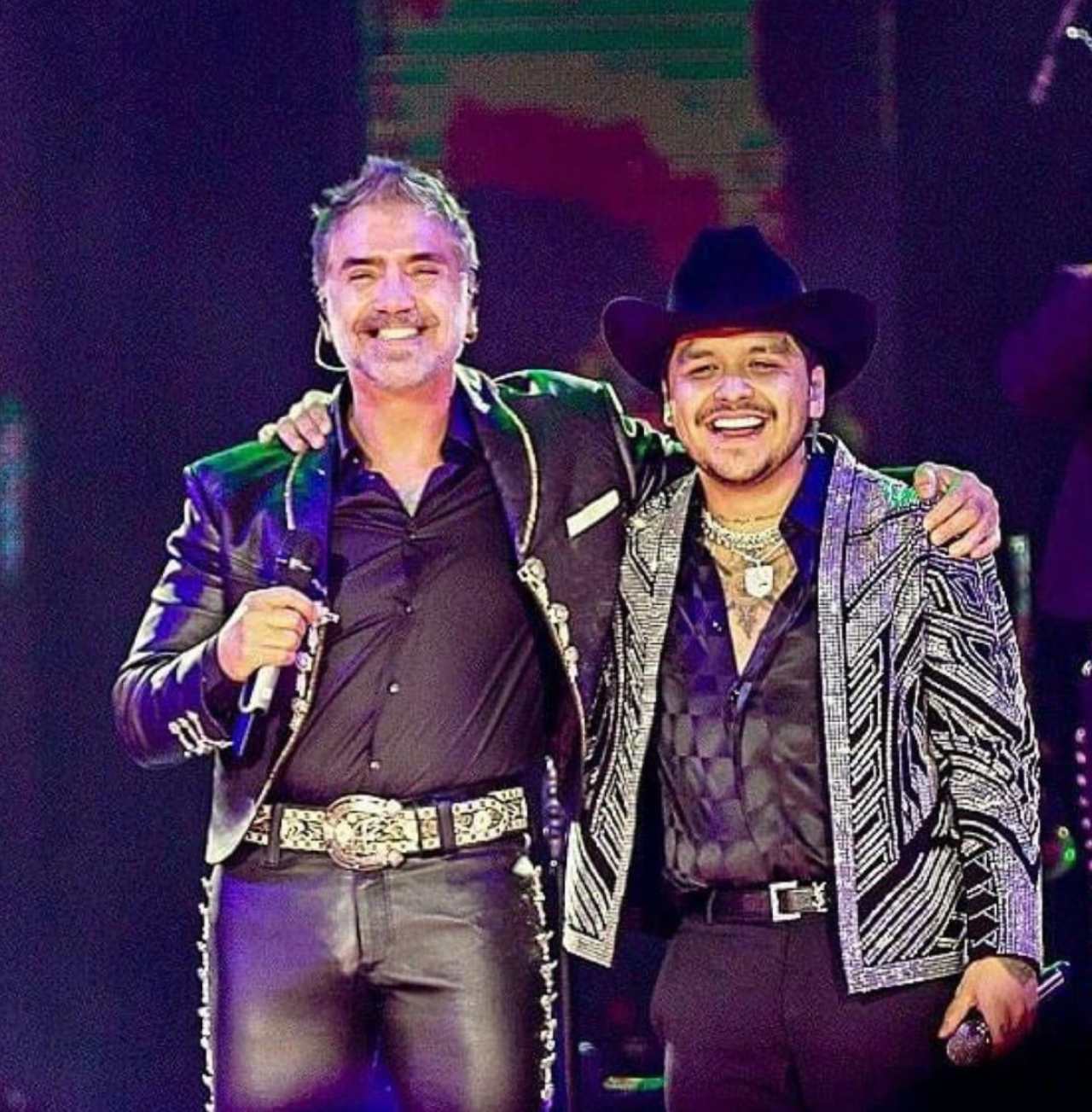 Alejandro Fernández con Christian nodal