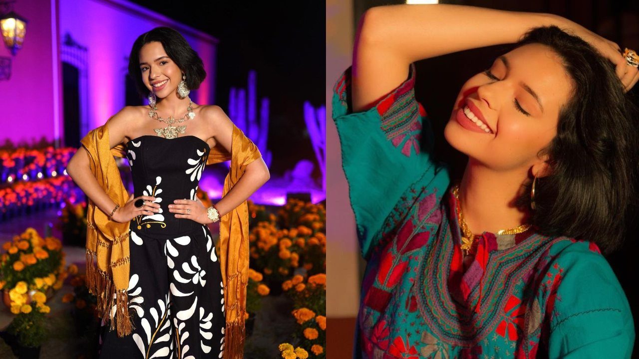 Angela Aguilar disfraces Halloween catrina diablo