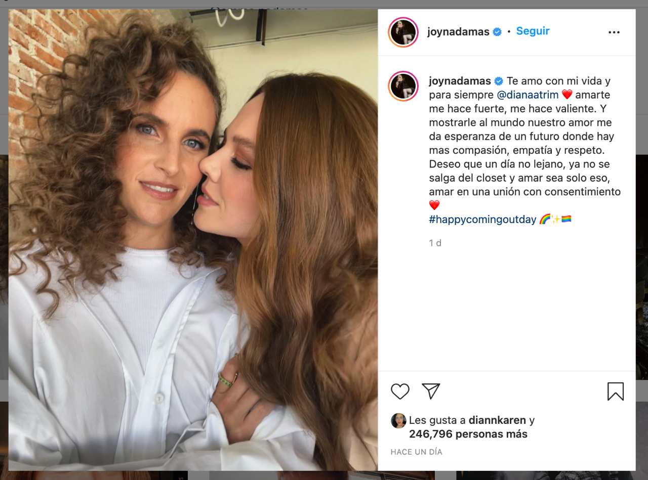 Joy Huerta dedica amoroso mensaje a su esposa