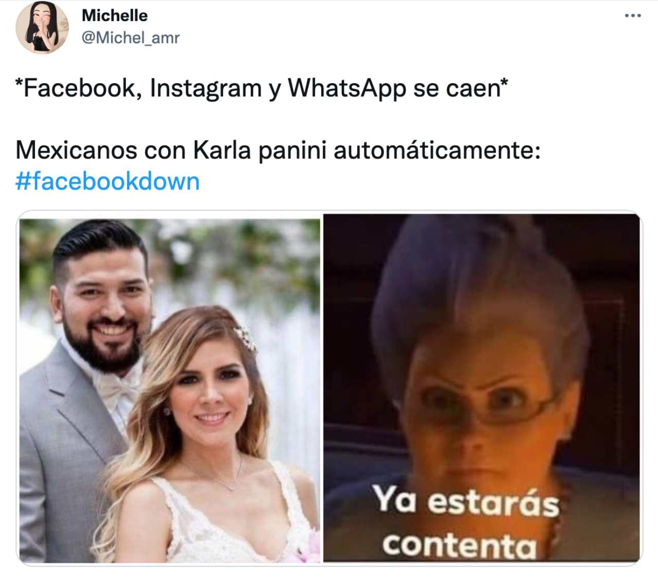 Culpan Karla Panini caida Facebook Instagram WhatsApp