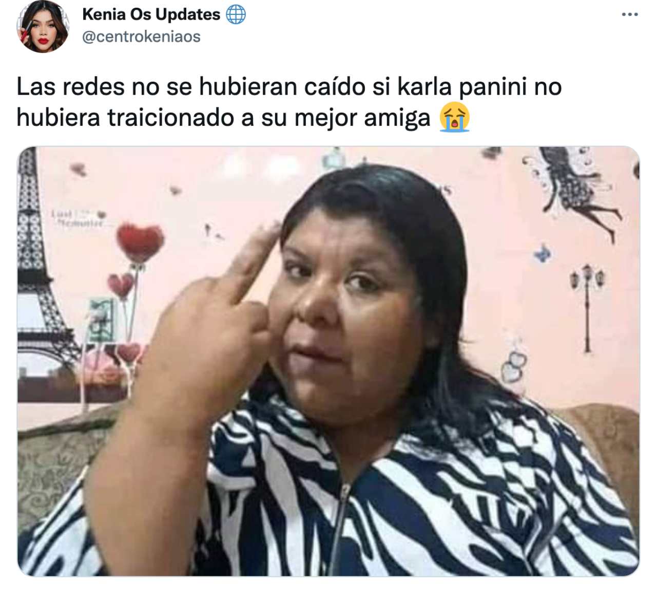 Culpan Karla Panini caida redes sociales