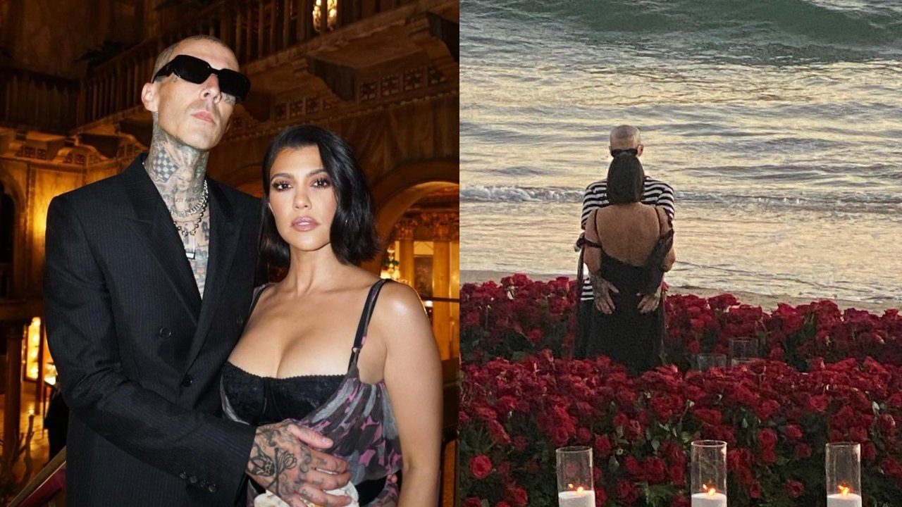 Kourtney Travis comprometidos anillo casan playa