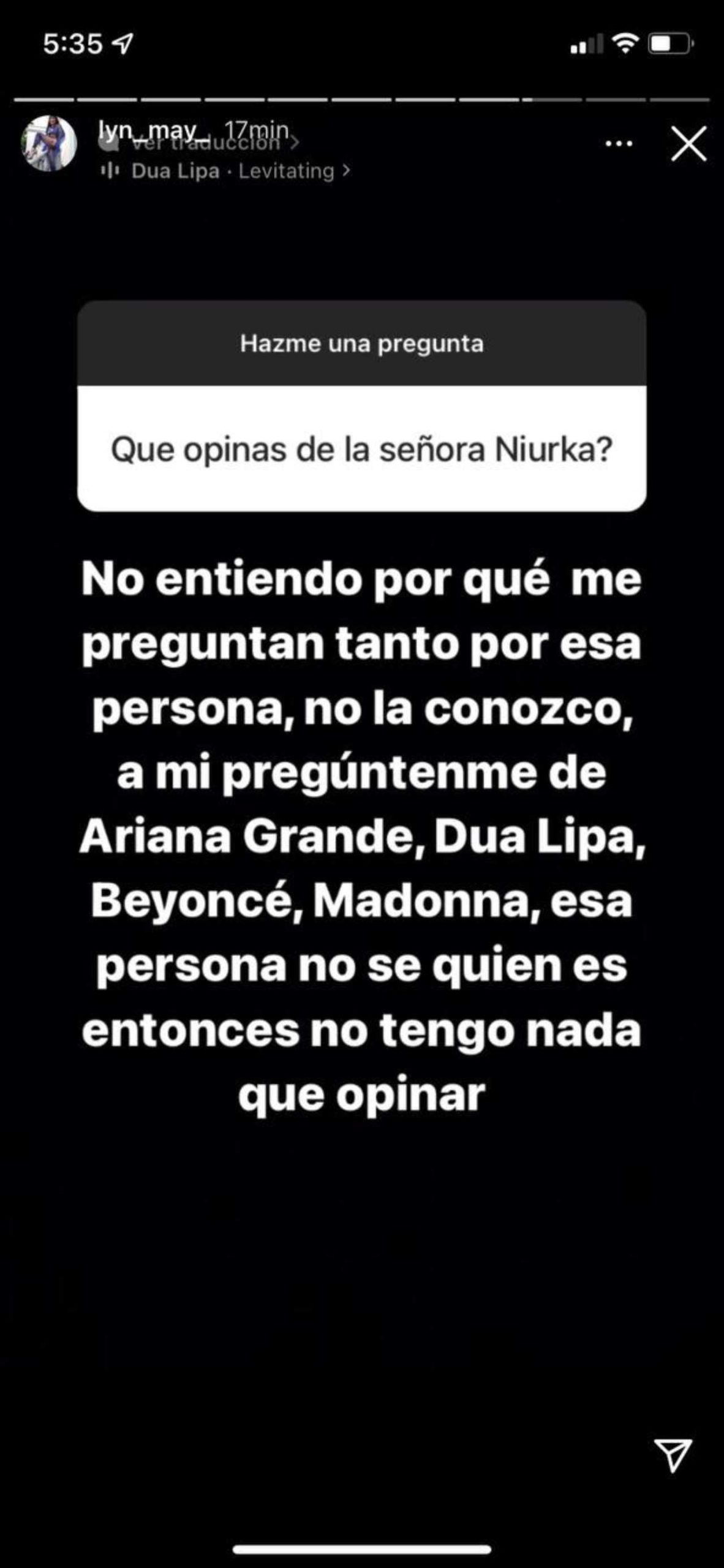 Lyn May asegura que no conoce a Niurka