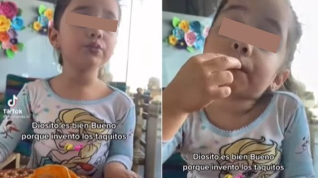 Nina agradece Diosito por inventar tacos