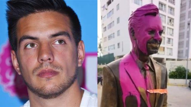 Vadhir Derbez reacciona vandalizacion estatua papa