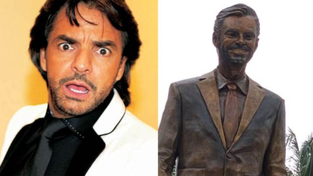 quitan estatua Eugenio Derbez en Acapulco