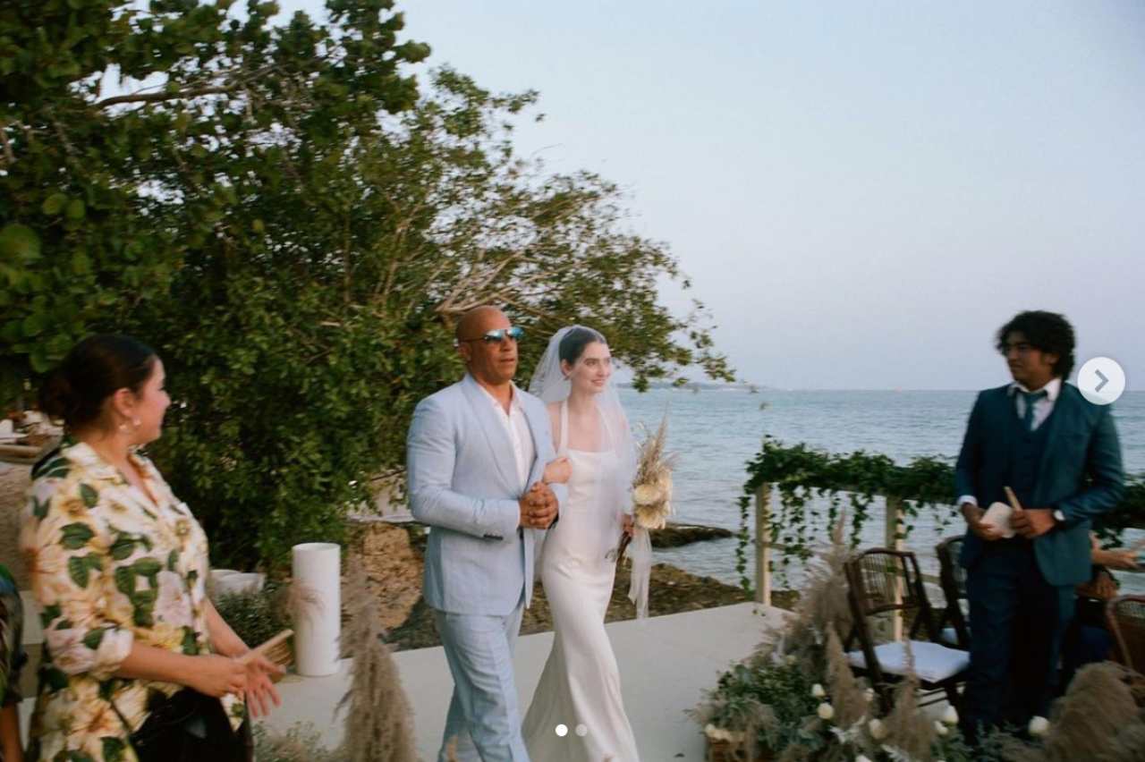 Vin Diesel entrega a la hija de Paul Walker en su boda