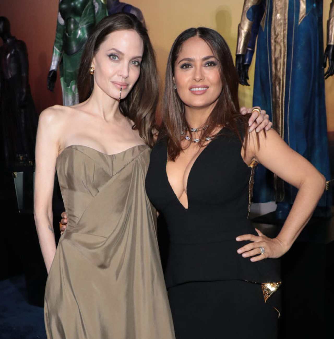 Angelina Jolie y Salma Hayek 