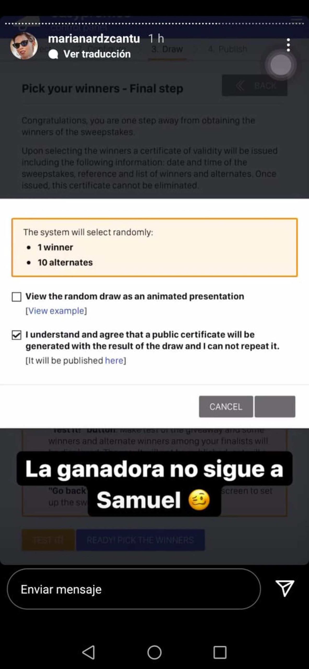 Mariana Rodríguez le quita iPhone a ganadora de rifa por no seguir a Samuel García