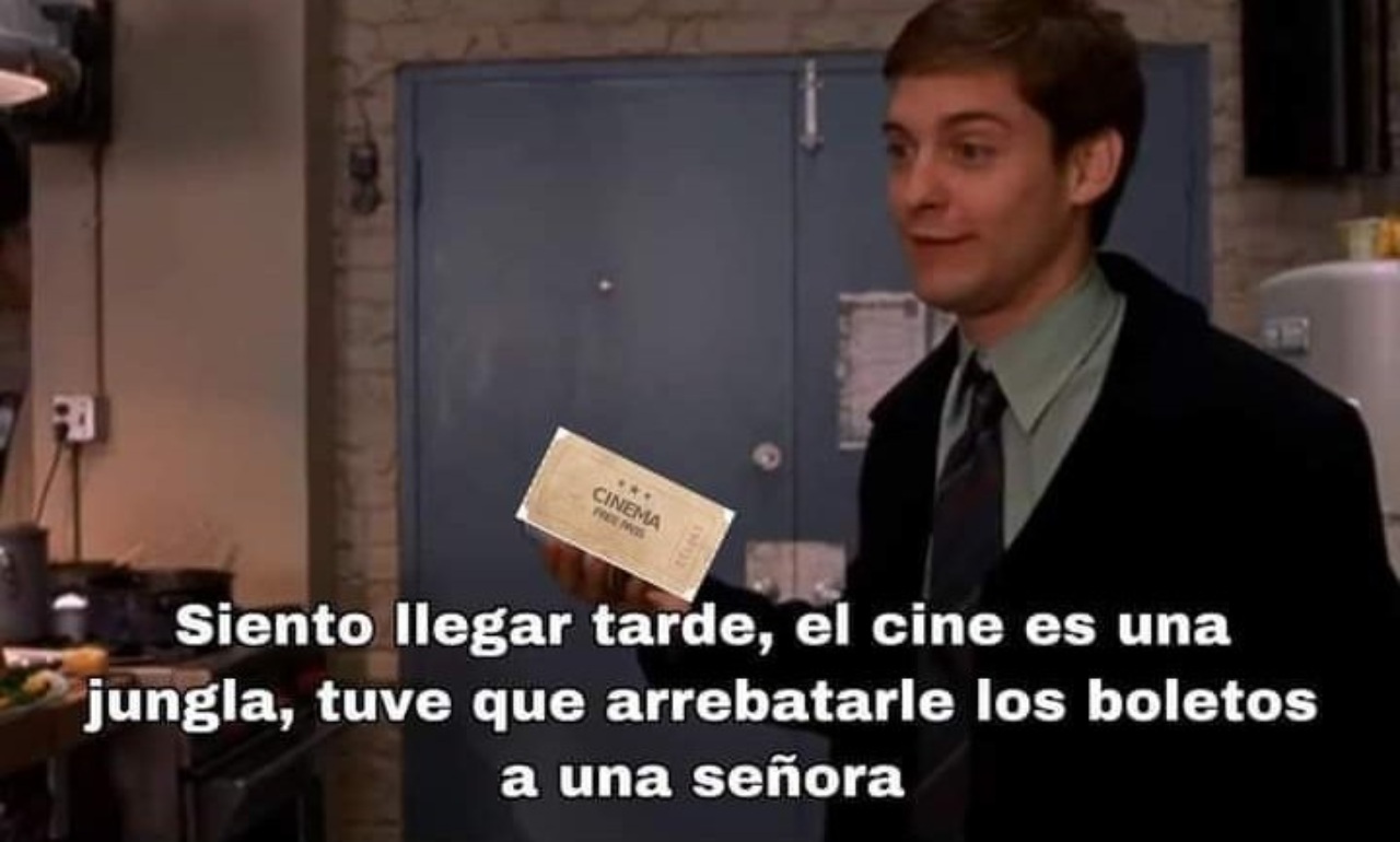comprando boletos llego tarde meme