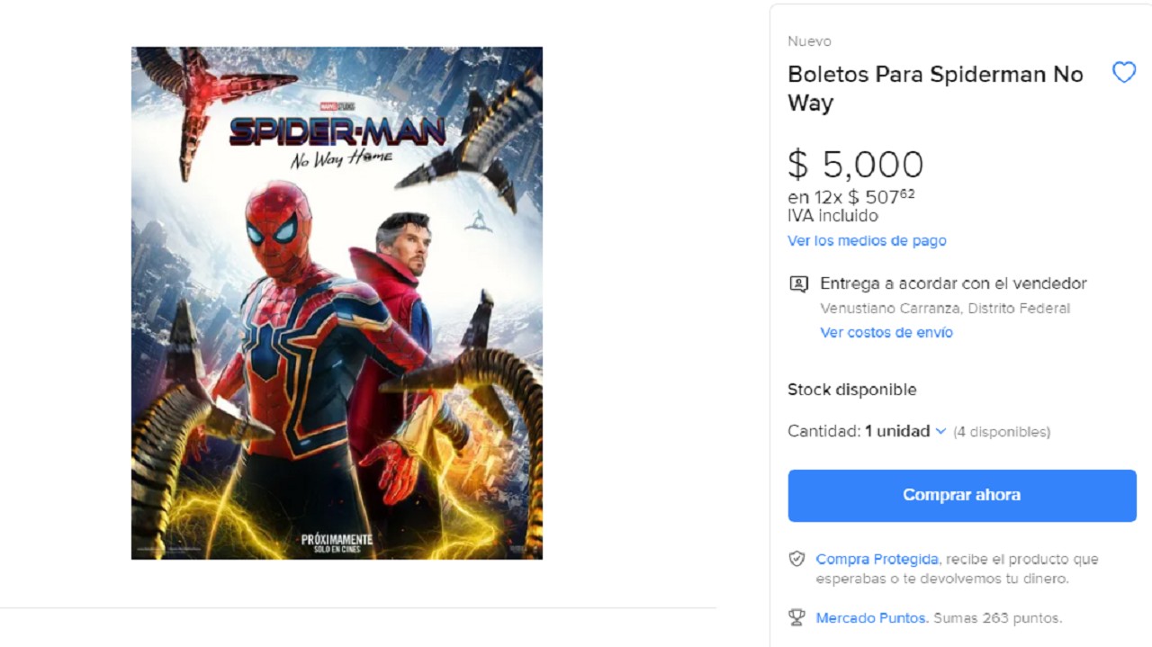 Spider Man No Way Home revendedores