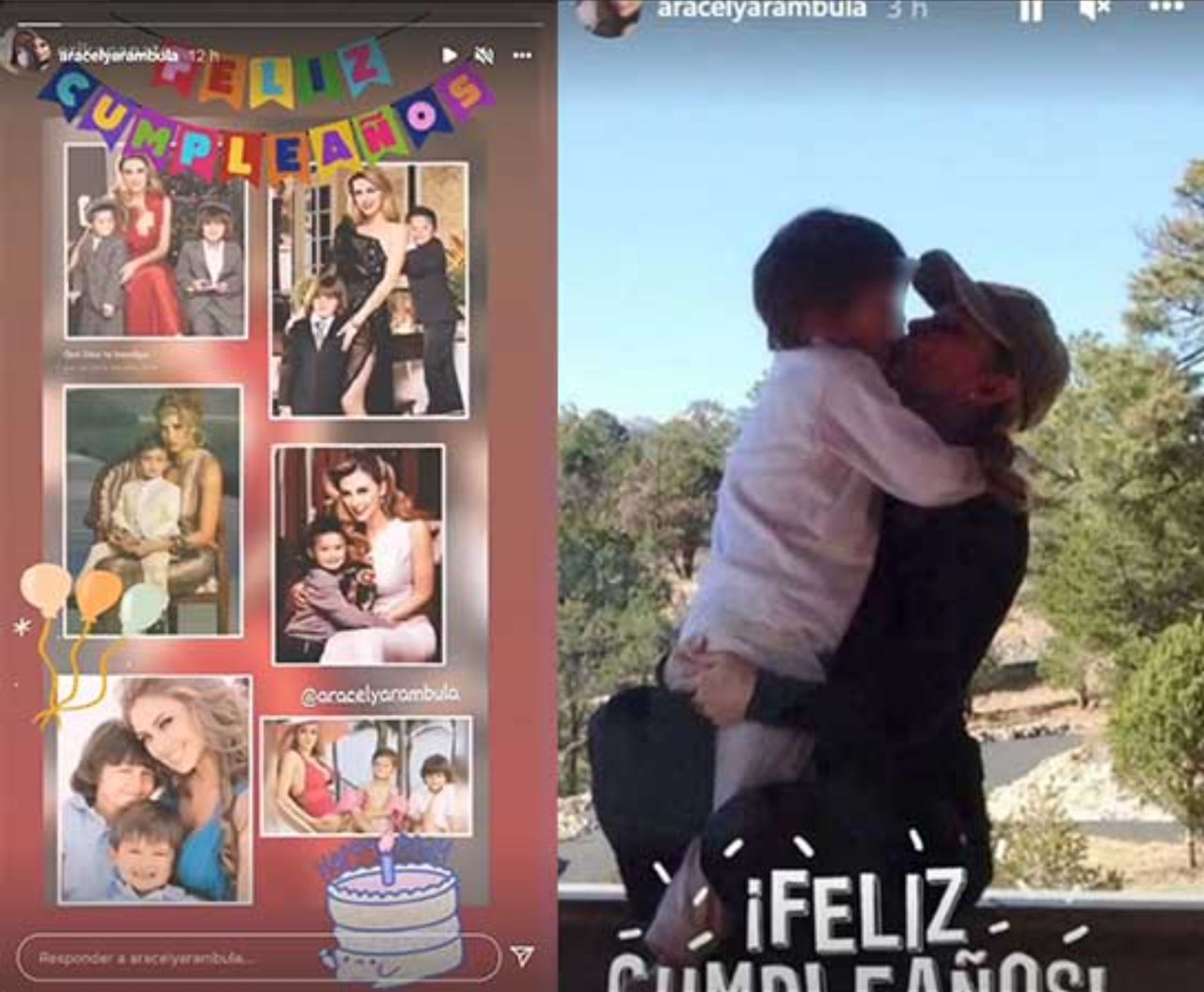 aracely publica en redes la fiesta de su hijo