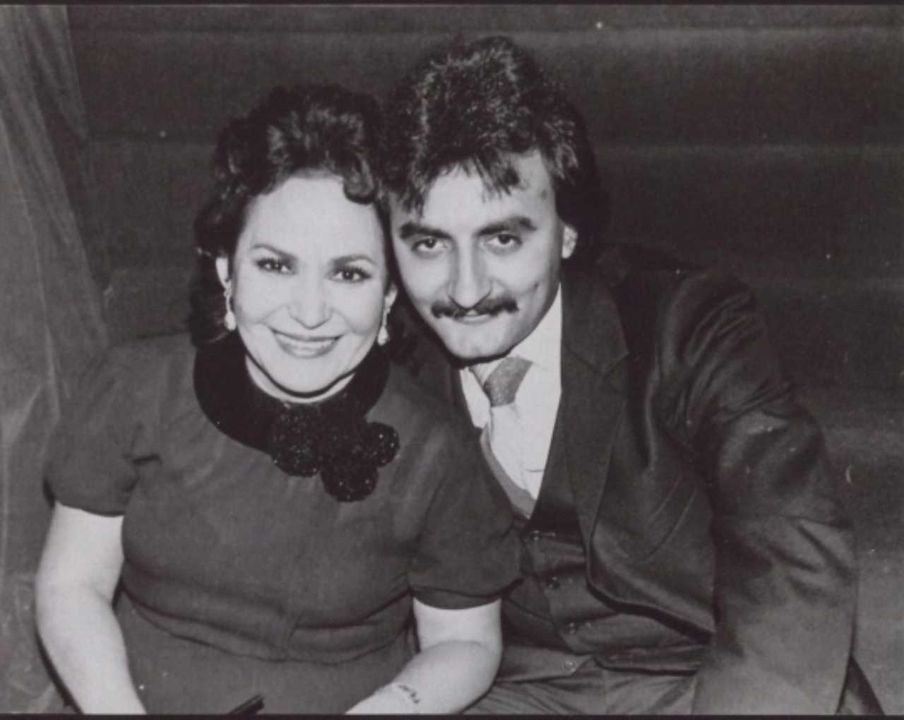 Carmen Salinas con su hijo Pedro Plascencia, que falleció