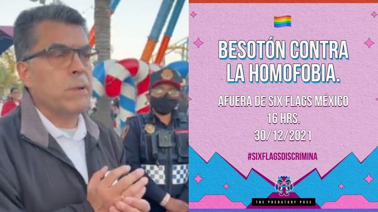 besotÃ³n pareja gay six flags