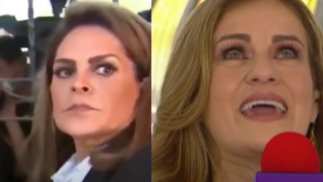 flor rubio se queda afuera del funerla del chente