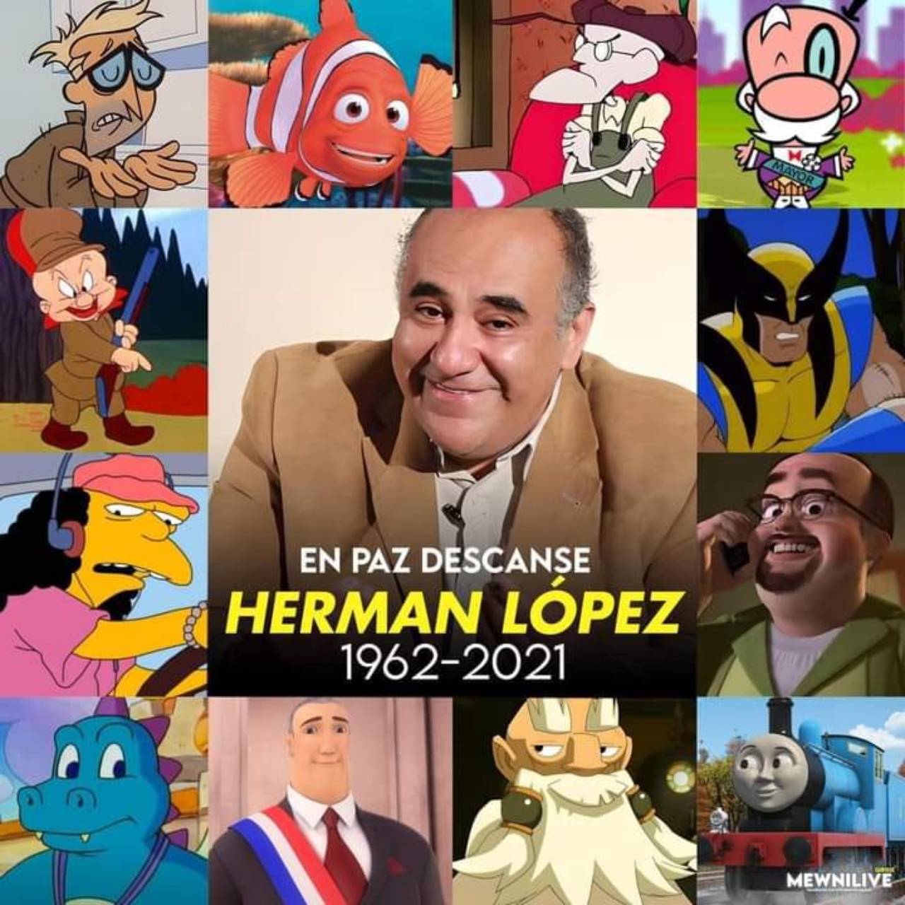 Herman Lopez muere 60 años doblaje