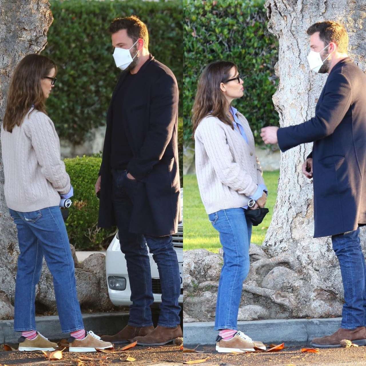 Ben Affleck Jennifer Garner discutiendo juntos