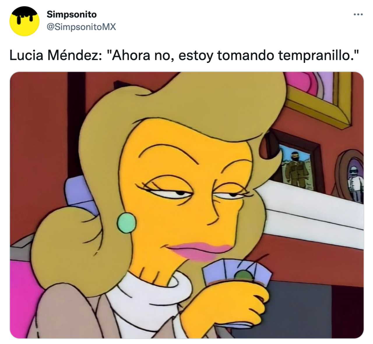 Lucía Méndez confunde vino tempranillo