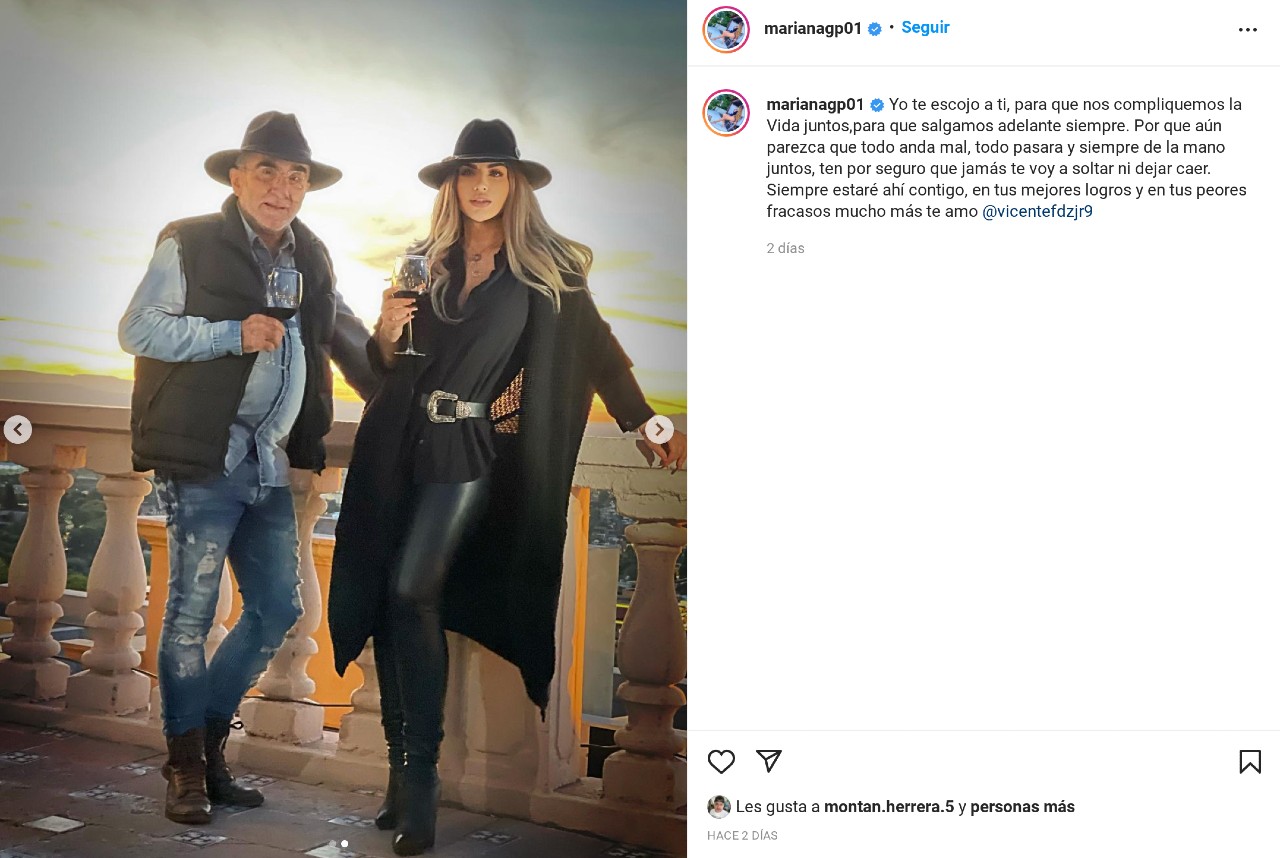 mensaje de mariana gonzalez y vicente fernandez jr