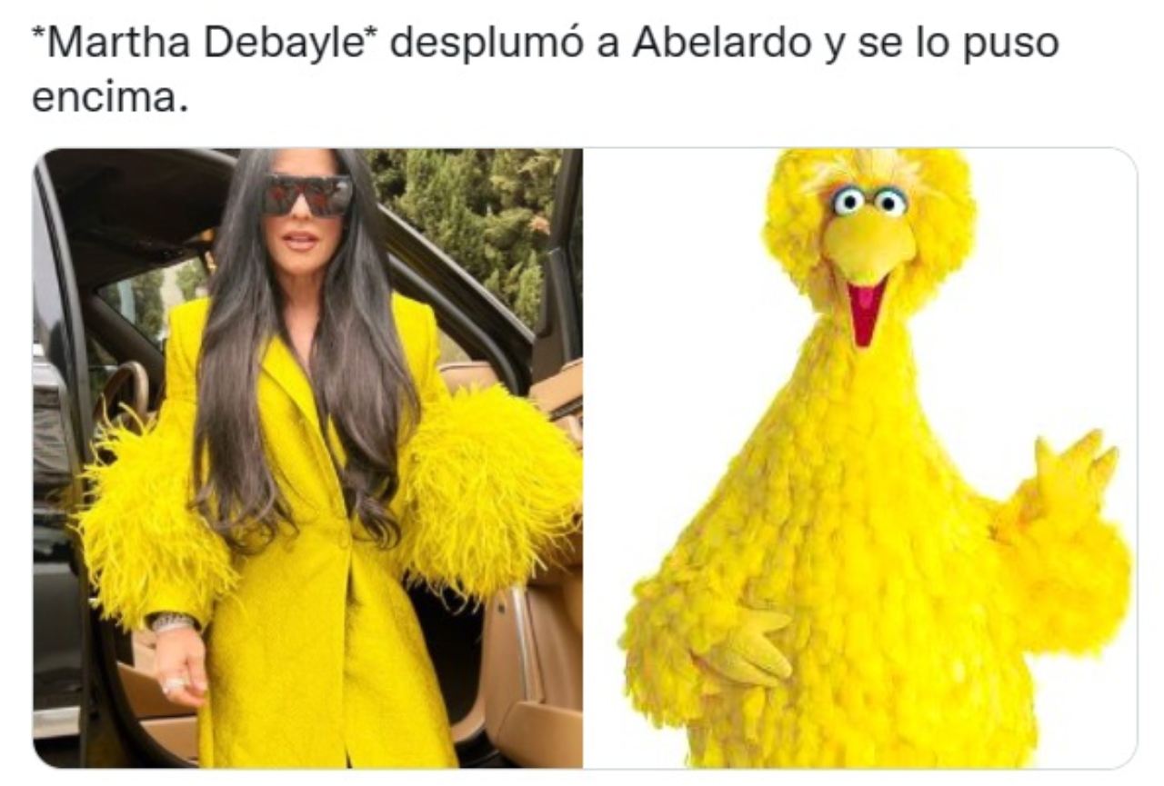 Big Bird Martha Debayle look amarillo
