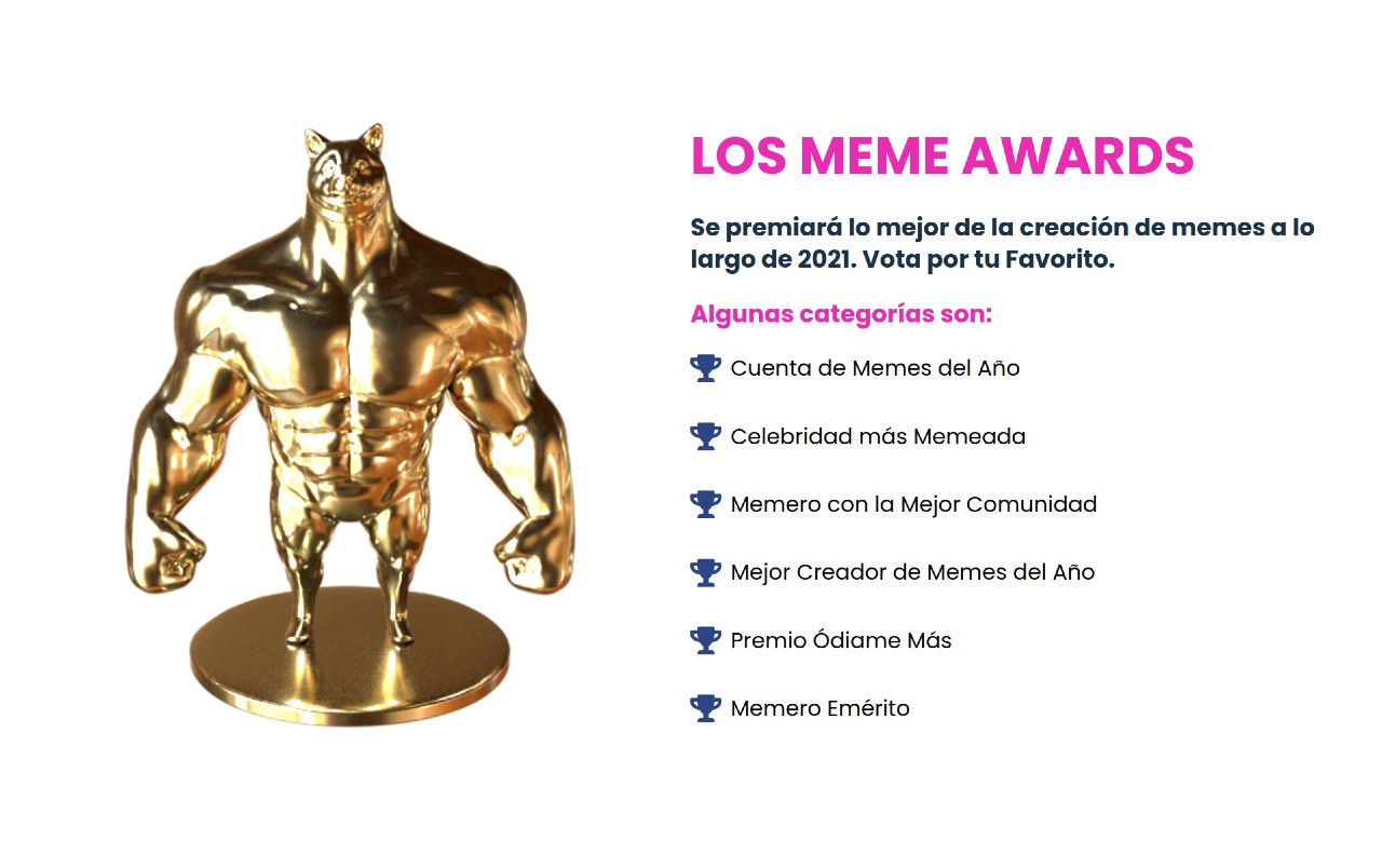  Las categorÃ­as de FIMEMES 2021