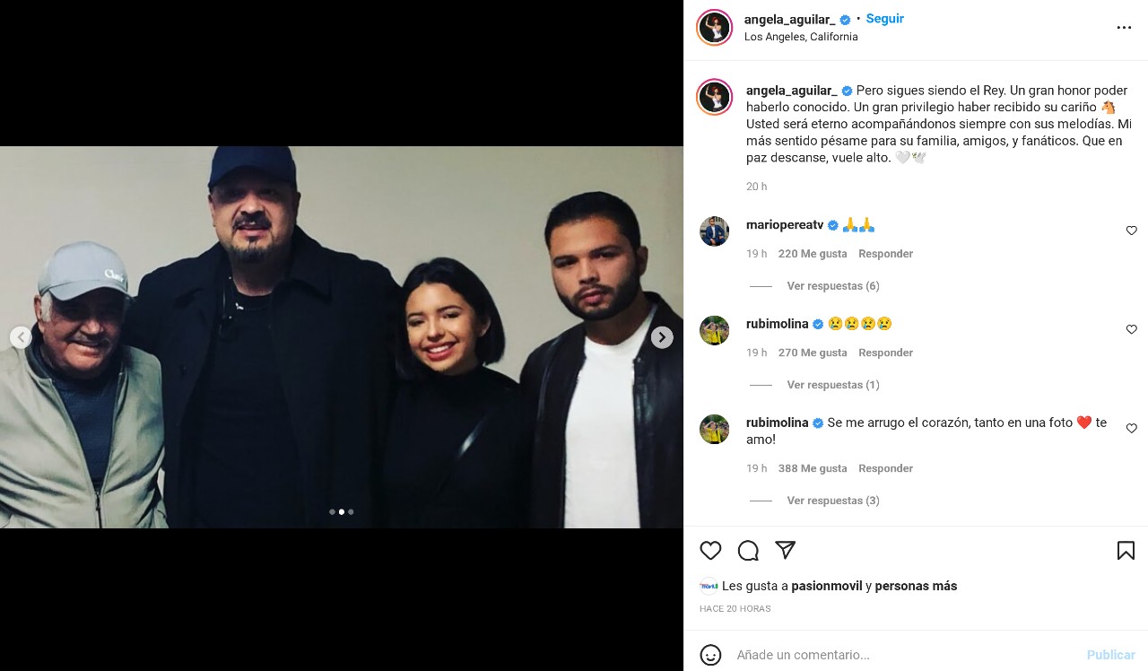 mensaje angela aguilar a vicente fernandez