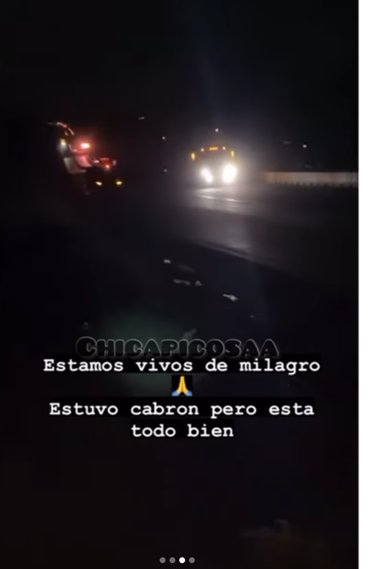 historia instagram poncho de nigris accidente