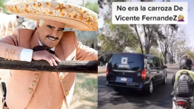 Reportero confunde carroza Vicente Fernandez cobertura