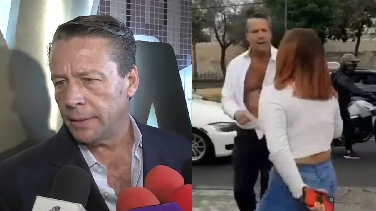 Alfredo Adame pelea con sujetos calle